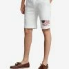 Polo Ralph Lauren Fleece Flag Shorts White -Mens New Arivals Sales Shop 710870779003 WHT 1 1800x