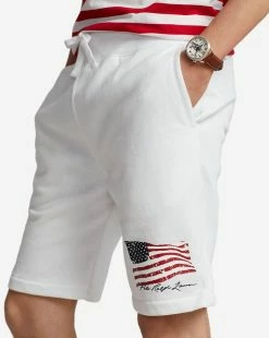Polo Ralph Lauren Fleece Flag Shorts White 7 Polo Ralph Lauren Fleece Flag Shorts White -Mens New Arivals Sales Shop 710870779003 WHT 3 1800x
