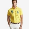 Polo Ralph Lauren Big Pony Mesh Knit Flag Polo Coastal Yellow 1 Polo Ralph Lauren Big Pony Mesh Knit Flag Polo Coastal Yellow -Mens New Arivals Sales Shop 710871318003 YLW 1 1800x