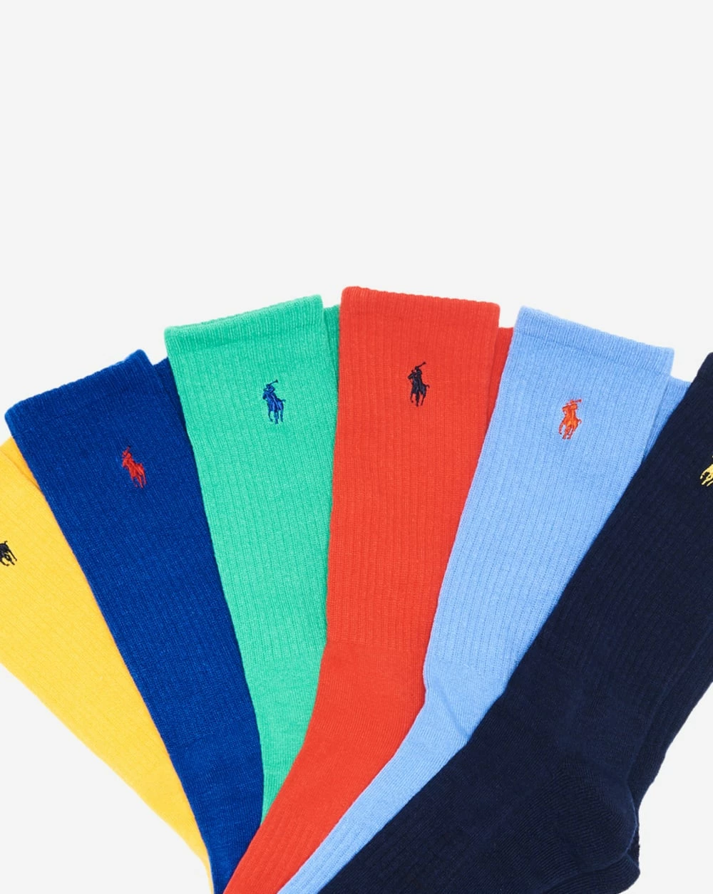 Polo 6PK Bright Solid Crew Socks Assorted 4 Polo 6PK Bright Solid Crew Socks Assorted - Image 2