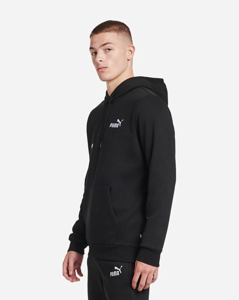 Puma Essential Embroidery Logo Hoodie PUMA Black 4 Puma Essential Embroidery Logo Hoodie PUMA Black - Image 2