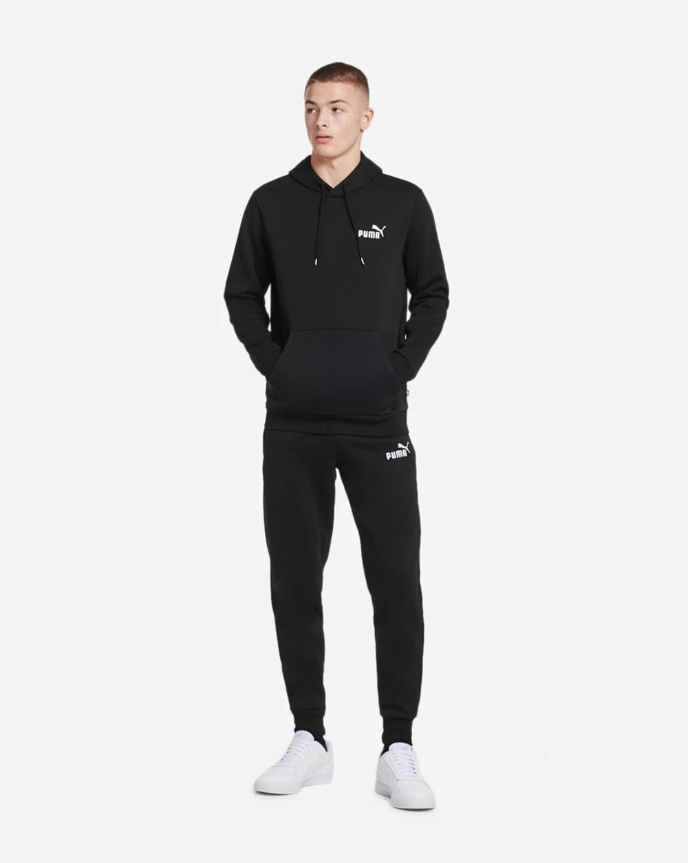 Puma Essential Embroidery Logo Hoodie PUMA Black 6 Puma Essential Embroidery Logo Hoodie PUMA Black - Image 4
