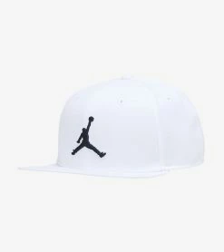 Jordan Pro Snapback Hat White/White/Black/Black