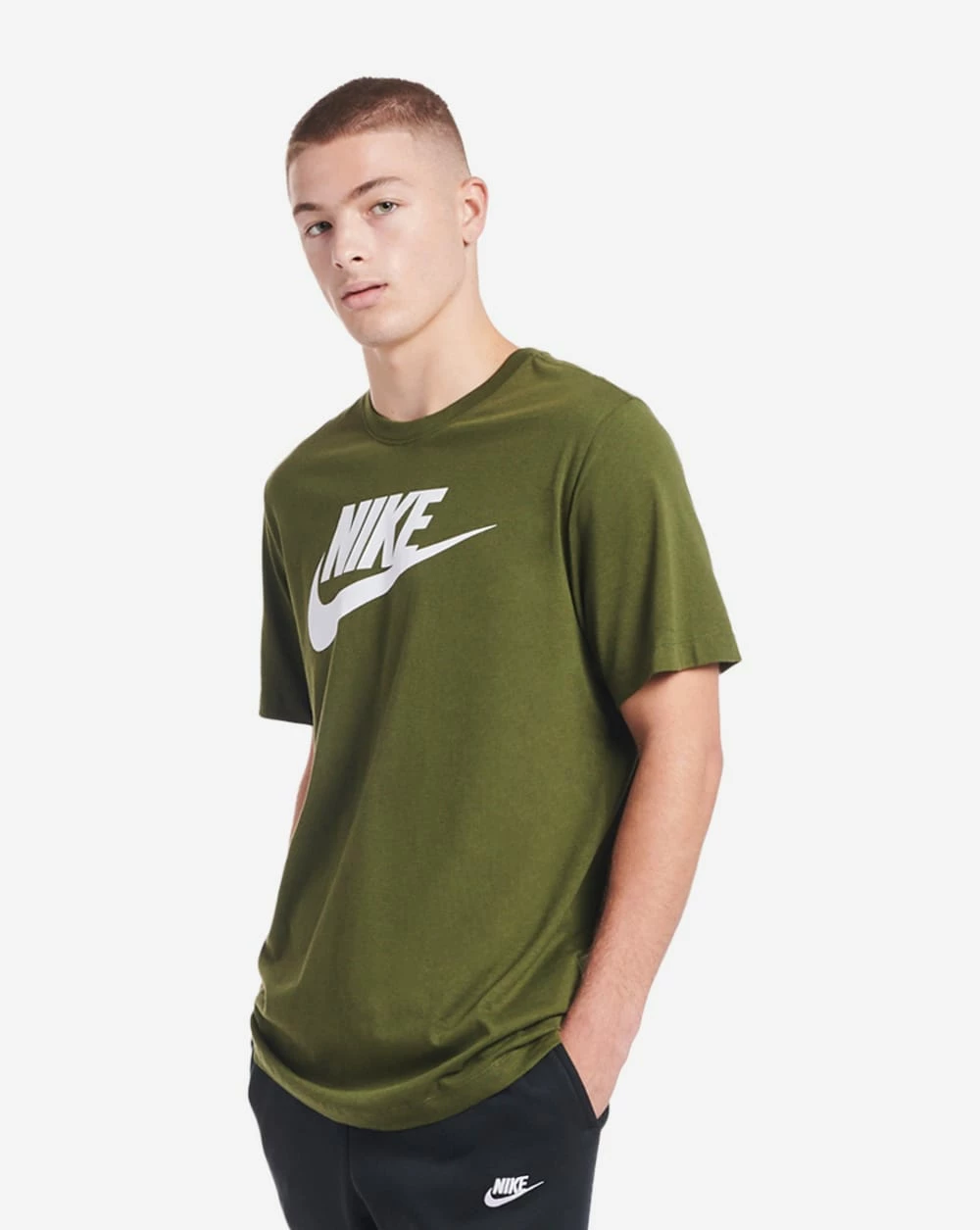 Nike NSW Icon Futura Tee Rough Green / White 4 Nike NSW Icon Futura Tee Rough Green / White - Image 2