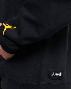 Jordan Dri-FIT Sport Graphic Hoodie Black/Taxi -Mens New Arivals Sales Shop DQ7330 010 4 1800x