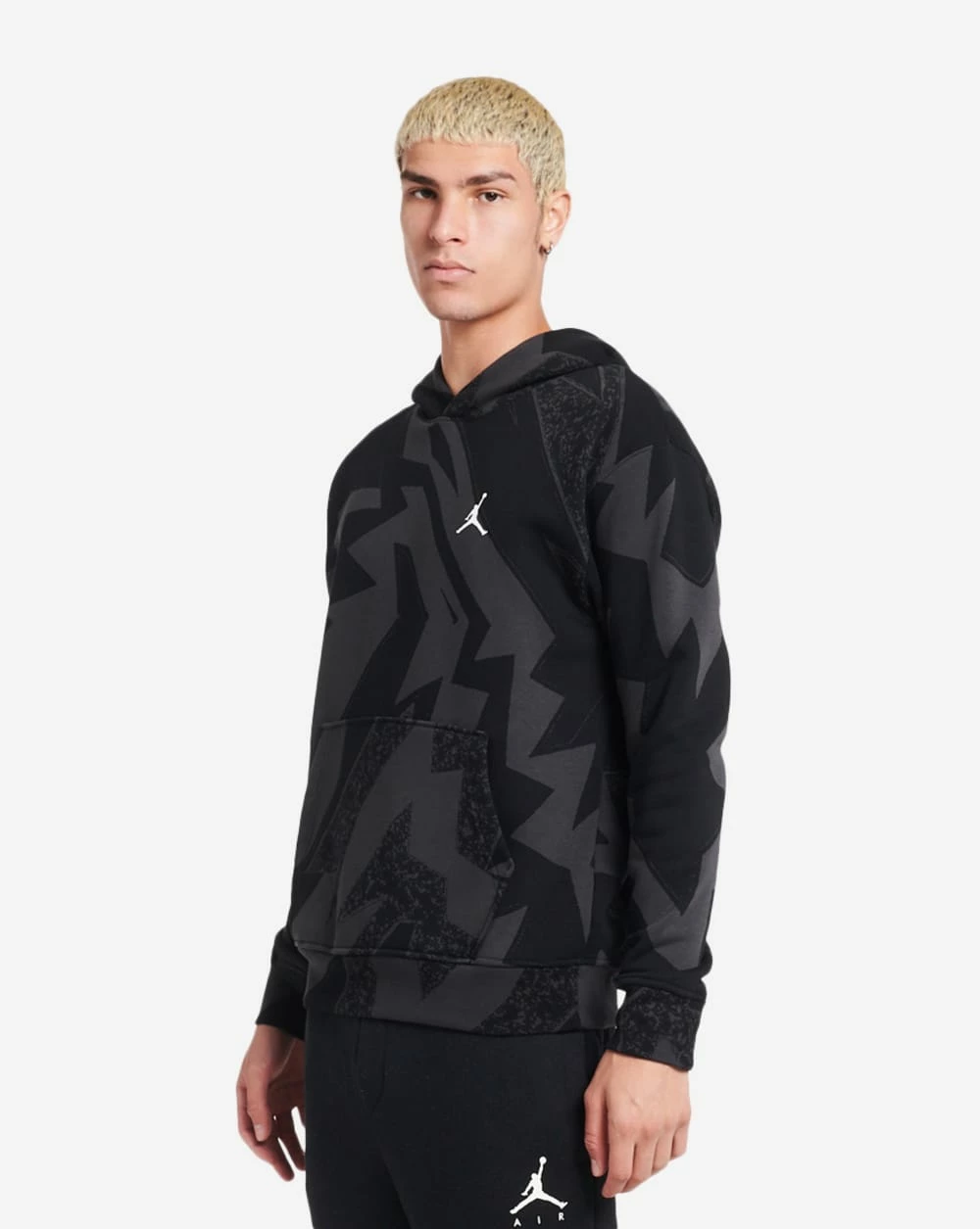 Jordan Essential AOP Fleece Pullover Hoodie Off Noir/White 4 Jordan Essential AOP Fleece Pullover Hoodie Off Noir/White - Image 2