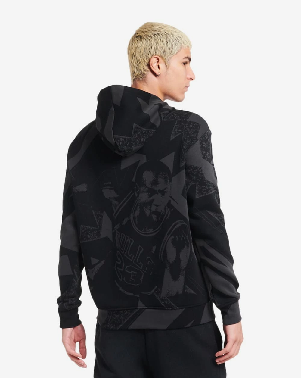 Jordan Essential AOP Fleece Pullover Hoodie Off Noir/White 5 Jordan Essential AOP Fleece Pullover Hoodie Off Noir/White - Image 3