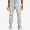 Decibel Stacked Jeans With Zipper Detail Brisbane Blue 2 Decibel Stacked Jeans With Zipper Detail Brisbane Blue -Mens New Arivals Sales Shop JP22349J BLU 1 1800x