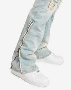 Decibel Stacked Jeans With Zipper Detail Brisbane Blue -Mens New Arivals Sales Shop JP22349J BLU 4 1800x