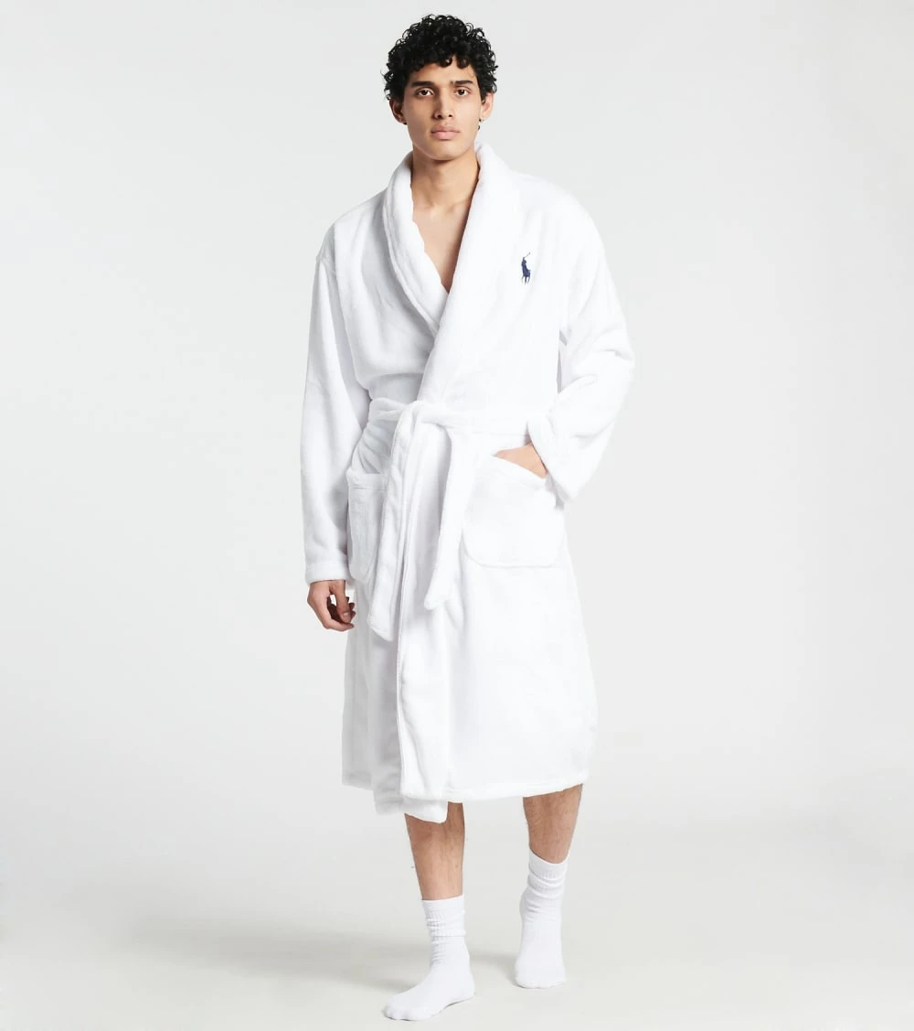 Polo Microfiber Robe White 3 Polo Microfiber Robe White
