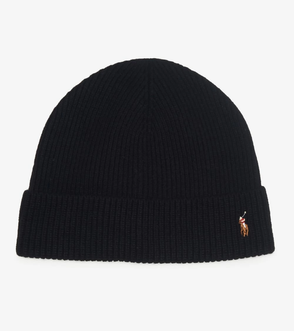 Polo Ralph Lauren Signature Cuff Hat Polo Black 3 Polo Ralph Lauren Signature Cuff Hat Polo Black