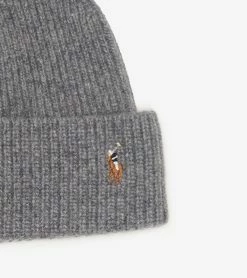 Polo Ralph Lauren Signature Cuff Hat Fawn Grey Heather 5 Polo Ralph Lauren Signature Cuff Hat Fawn Grey Heather -Mens New Arivals Sales Shop PC0483 016 2 1800x