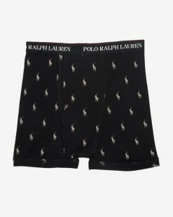 Polo 3PK COTTON BOXER BRIEF BLK PP/RED/GREEN