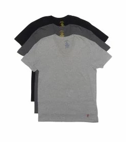 Polo 3 Classic Fit V-Neck Heather/Red