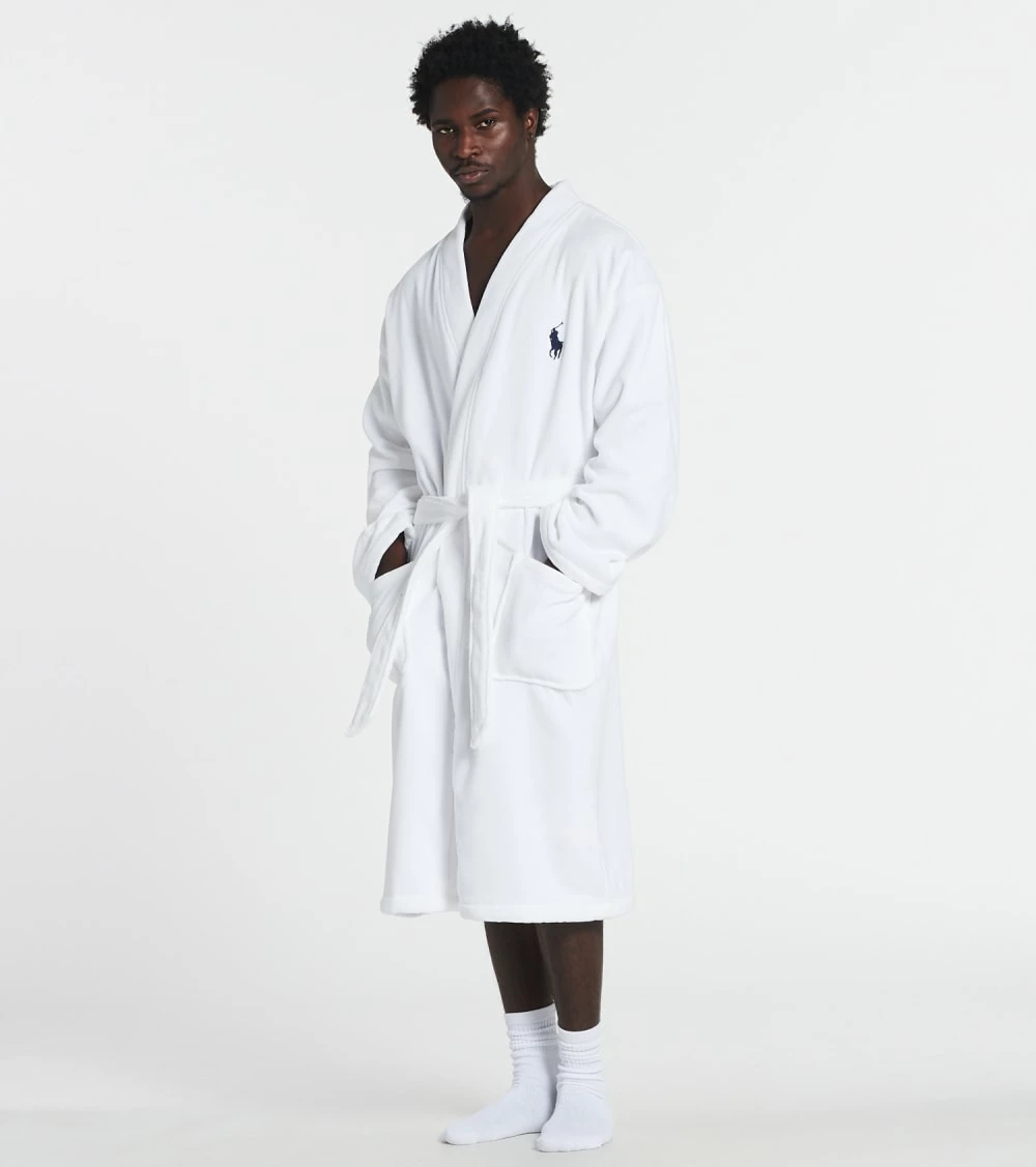Polo Terry Velour Robe White 3 Polo Terry Velour Robe White