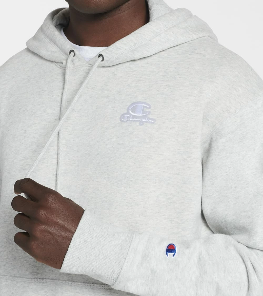 Champion Classic Fleece Hoodie Bleached Stone/Cream Heather 5 Champion Classic Fleece Hoodie Bleached Stone/Cream Heather - Image 3