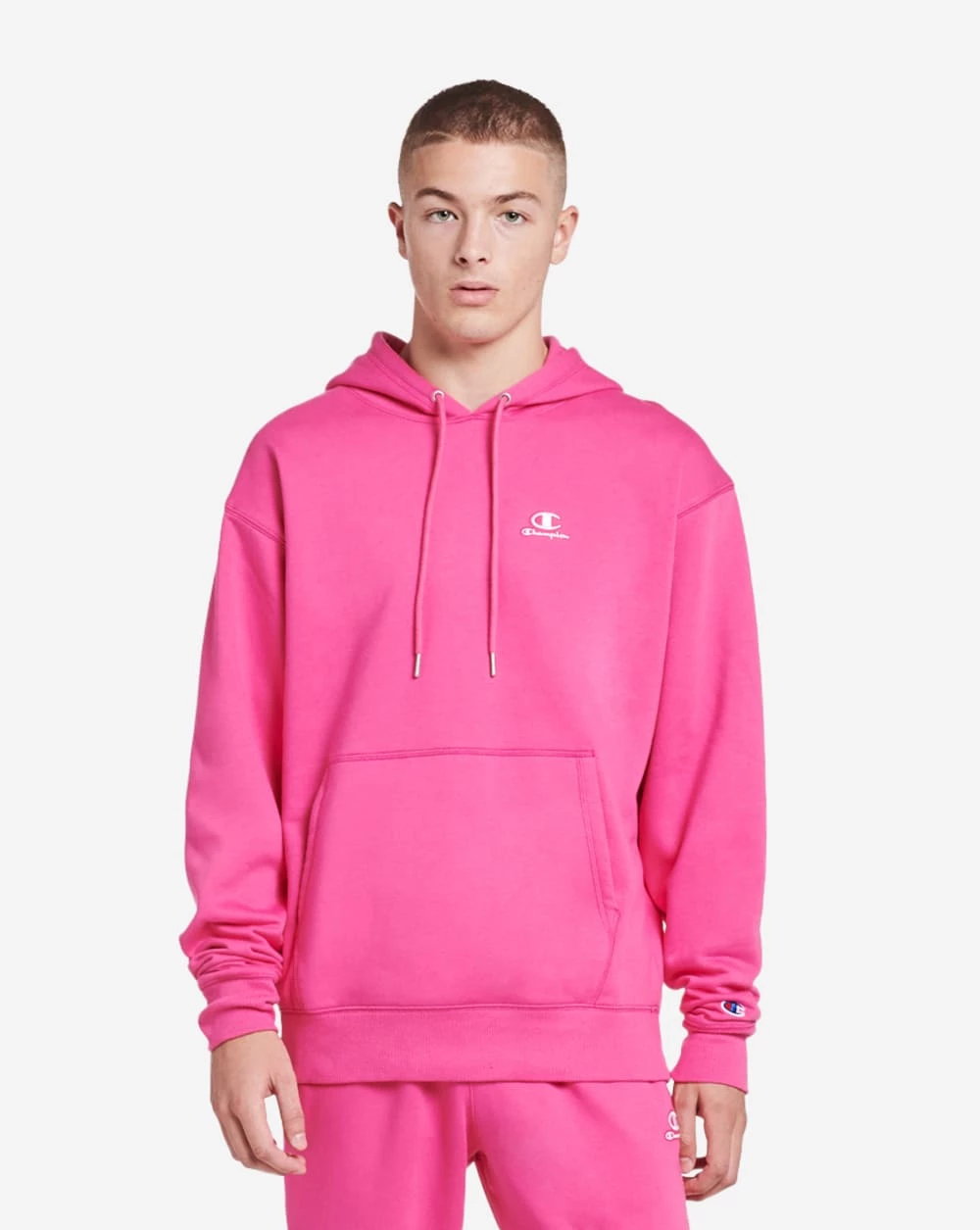 Champion Classic Fleece Pullover Hoodie Wow Pink 3 Champion Classic Fleece Pullover Hoodie Wow Pink