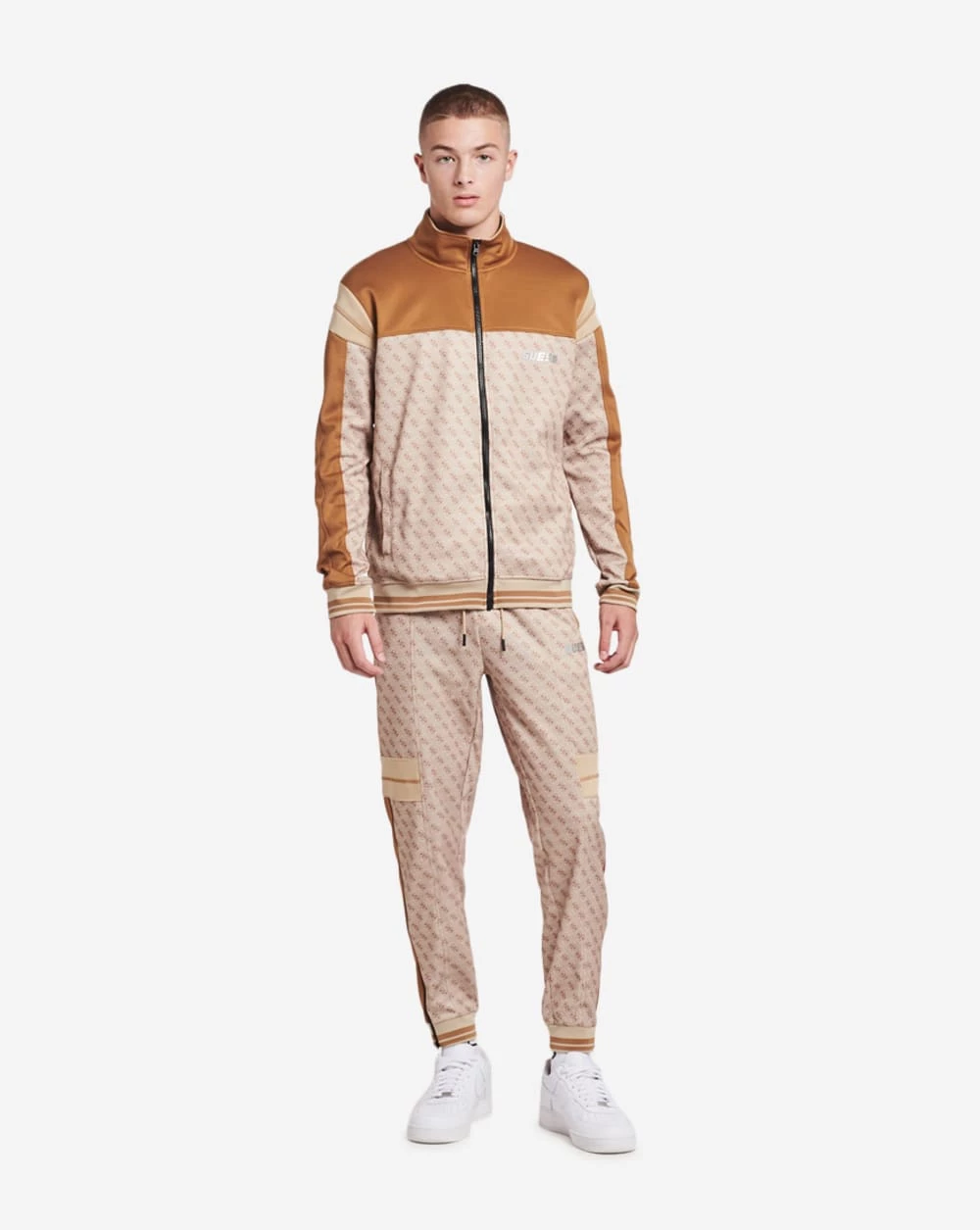 GUESS Marshall Full Zip Sweatshirt Beige 7 GUESS Marshall Full Zip Sweatshirt Beige - Image 5